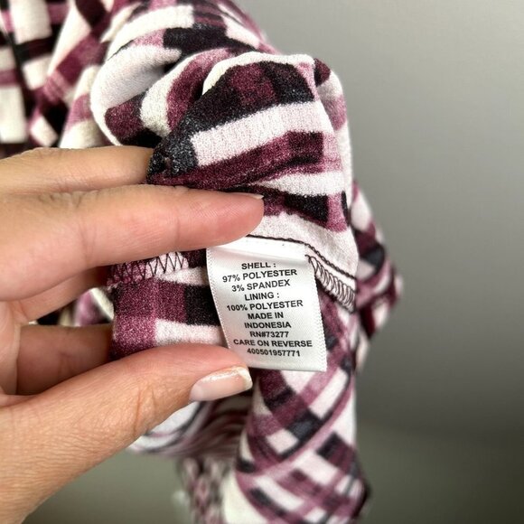 Elle purple plaid sleeveless‎ dress size small - Picture 6 of 9